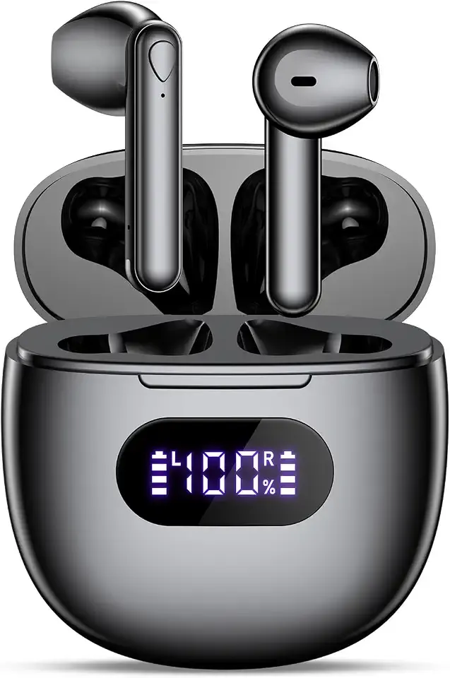 Ear buds Wireless Earbuds Bluetooth 5.4 Headphones Button Control Earphones | IPX7 Waterproof, 48H Long Battery Life In Ear Earbuds, Digital LED Power Display Built-in Mic for Sports Office Home