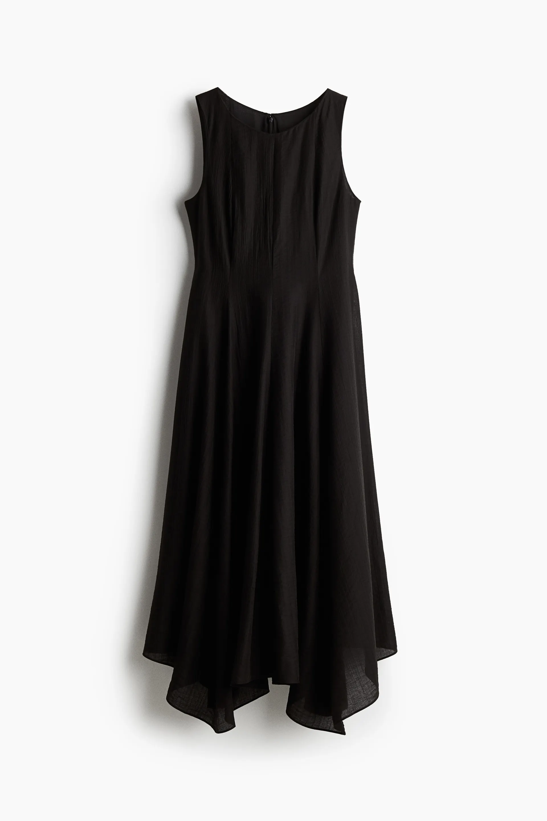 Asymmetric-hem dress