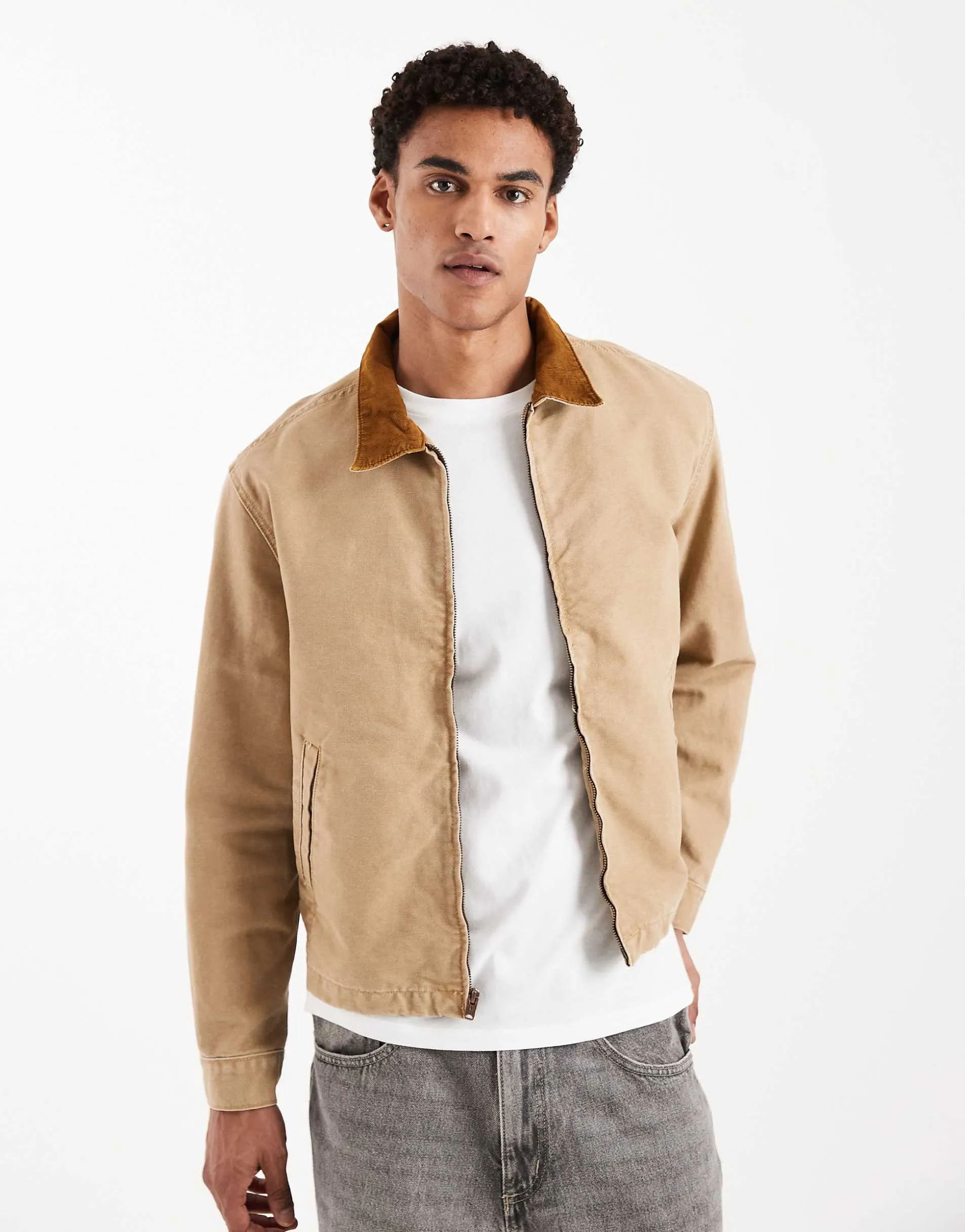 Levi's castro worker denim jacket in light brown