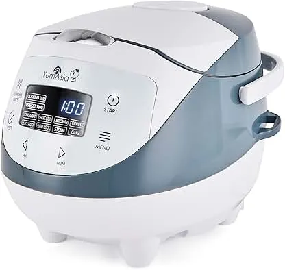 Yum Asia Panda Mini Rice Cooker - White and Grey - 3.…