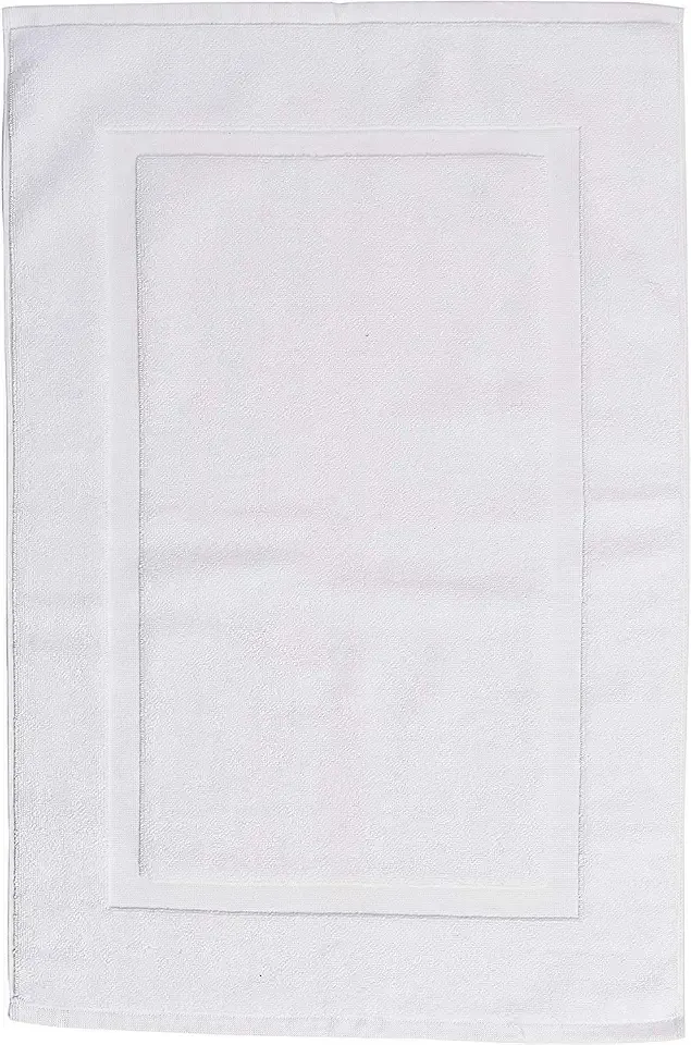 Utopia Towels Cotton Bath Mat, 21x34 in, 2 Pack, White | Soft 100% Ring Spun Cotton Floor Mat for Shower & Bathroom - Highly Absorbent, Quick-Drying, Non-Slip, Durable