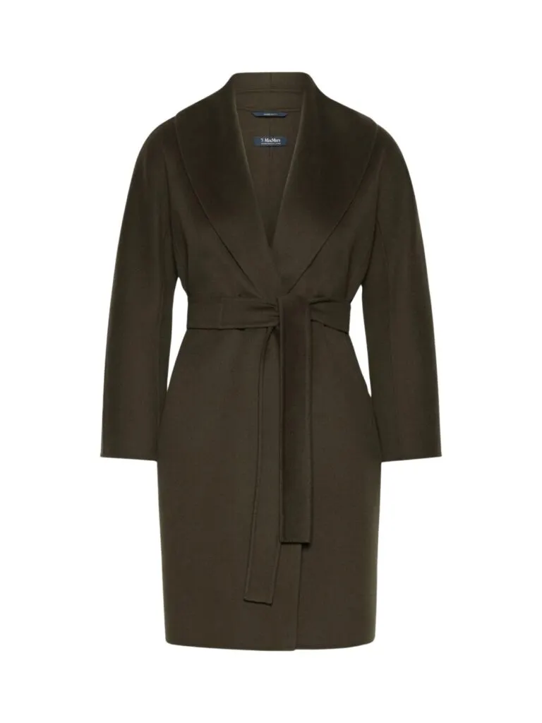Double-Faced Wool Robe Coat - Grønn