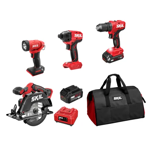 SKIL® 20-Volt Brushless Cordless 4-Tool Combo Kit
