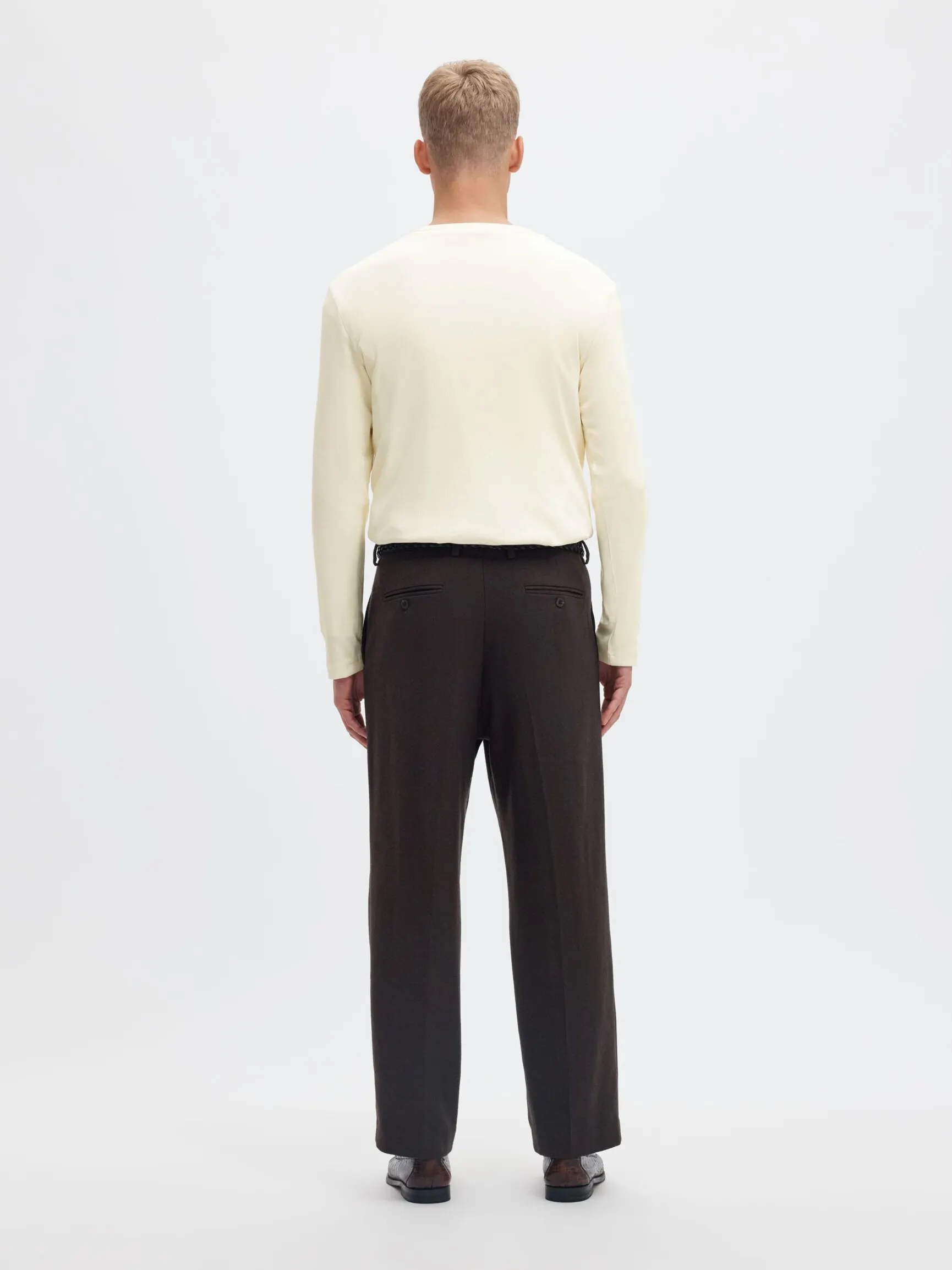 RIBBET LANGERMET HENLEY SKJORTE