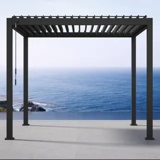 Mirador Adjustable Louvered Aluminum Pergola, 10' X 10'
