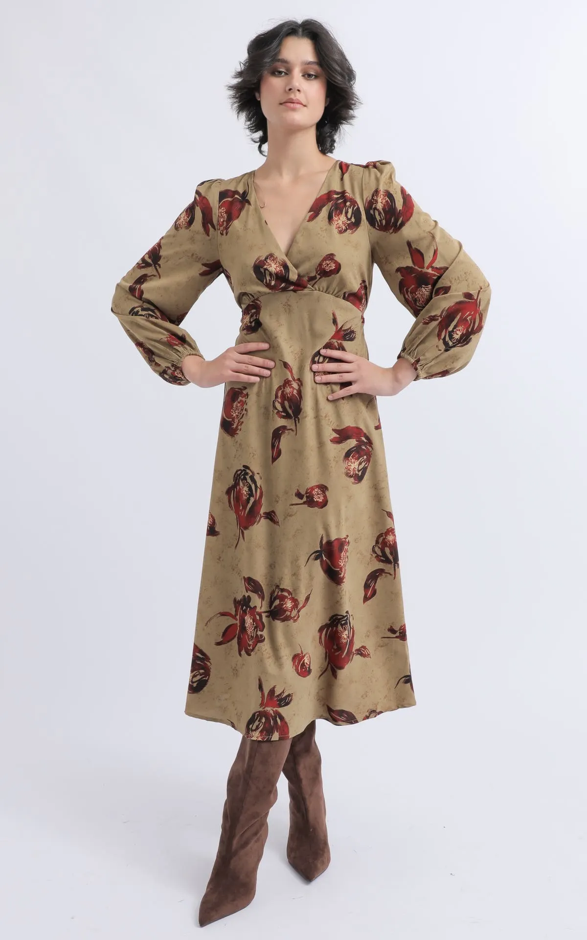 CDC Bias Long Sleeve Dress