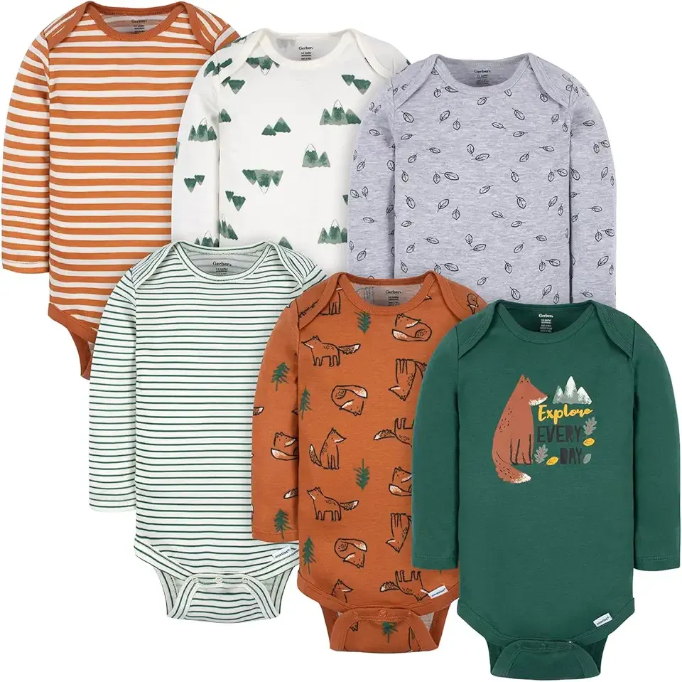 Baby Boys 6-pack Long-sleeve Onesies Bodysuit