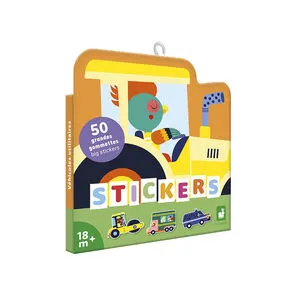 Pochette de 50 grandes gommettes Véhicules