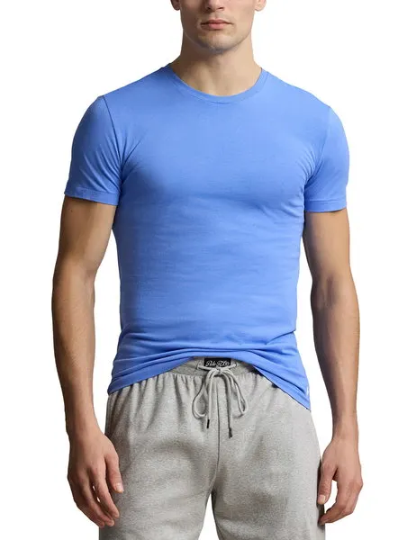 3-Pack Slim Crewneck Undershirt Blue/White/Gray