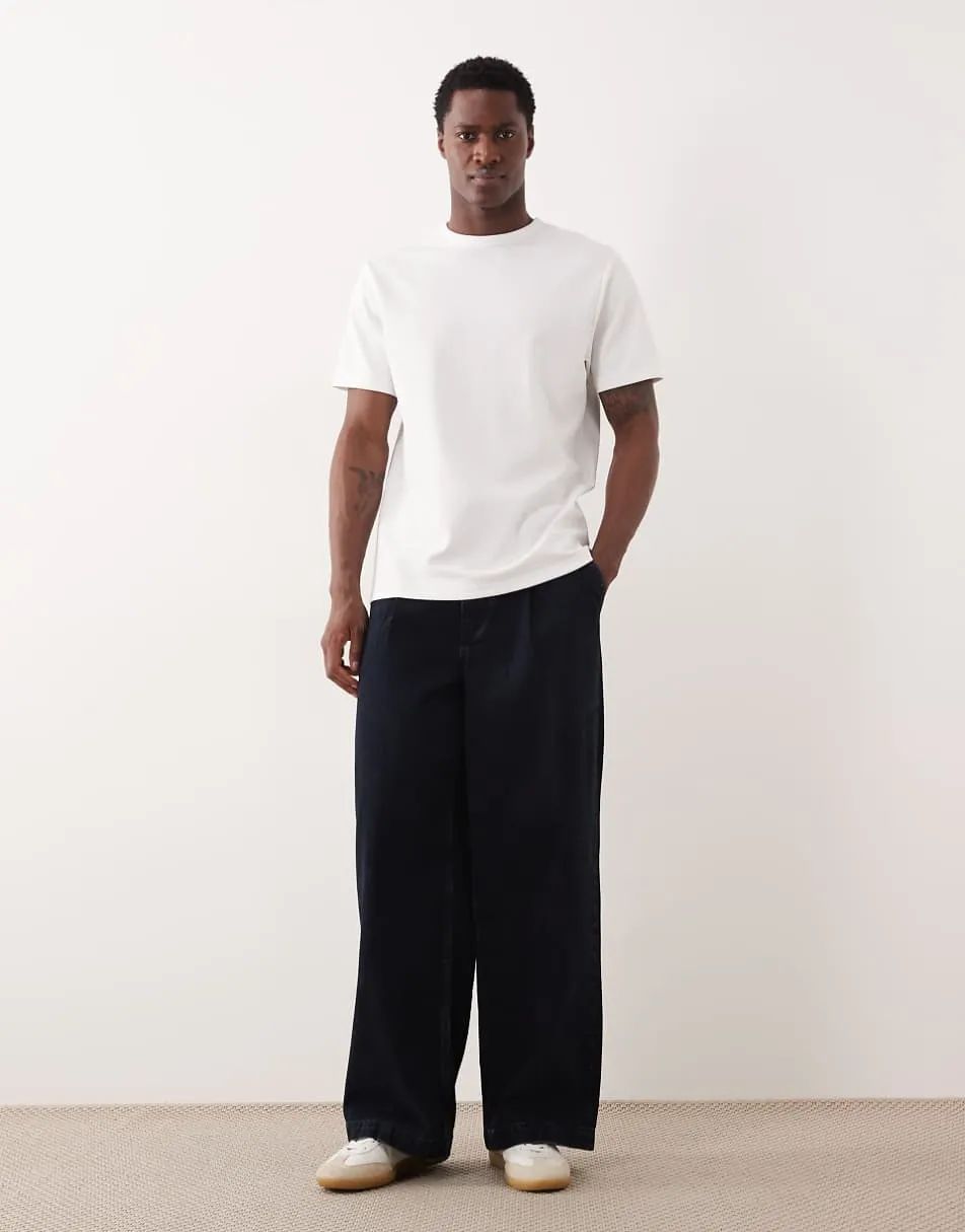 ASOS DESIGN breatheMAX™ heavyweight regular fit t-shirt in white cotton blend