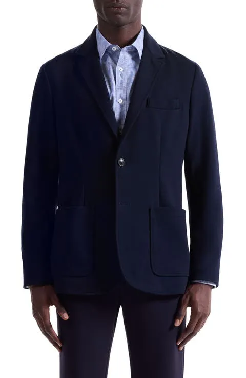 Bugatchi Soft Touch Black Knit Blazer