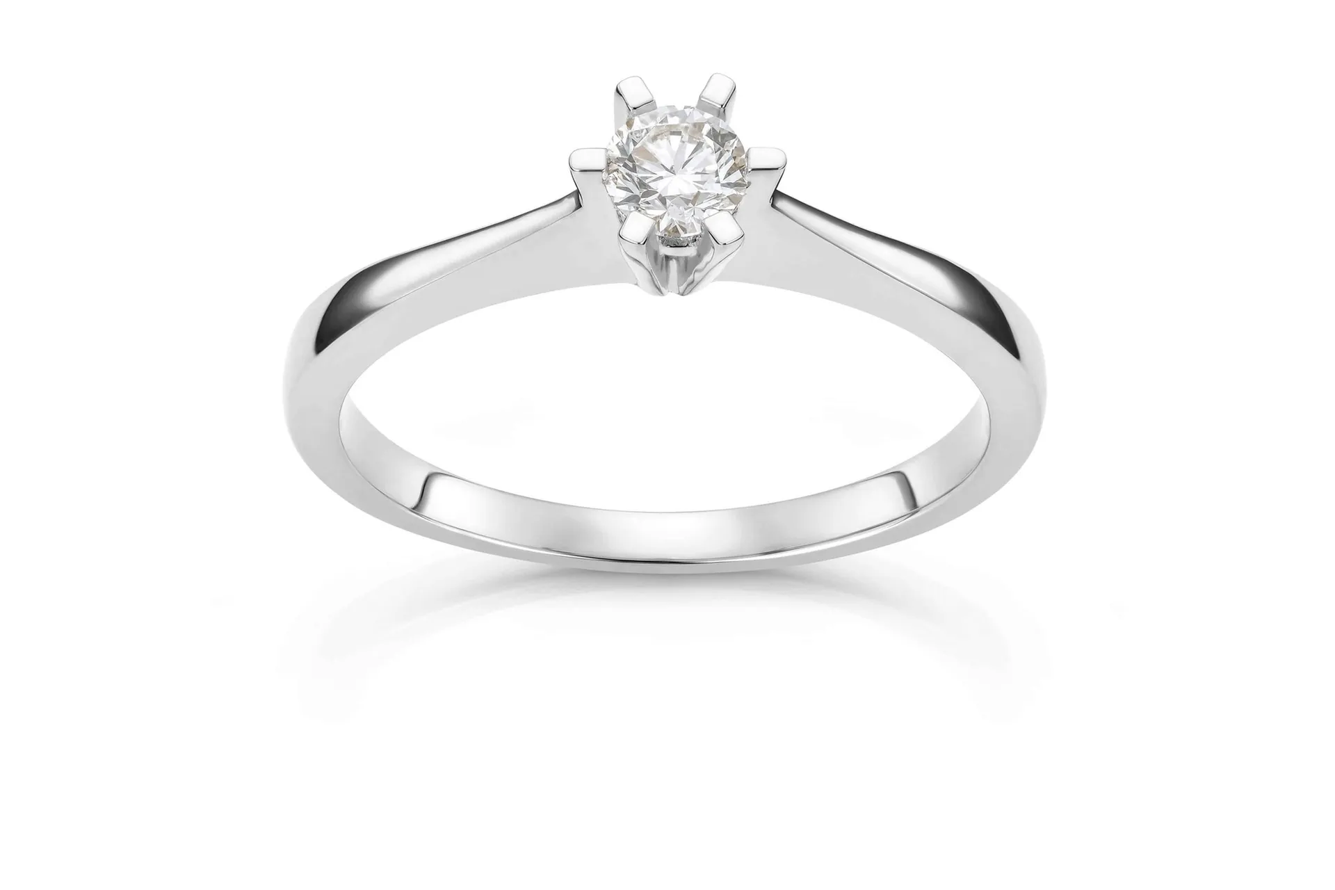 Helene diamantring i 585 hvitt gull 0,25 ct