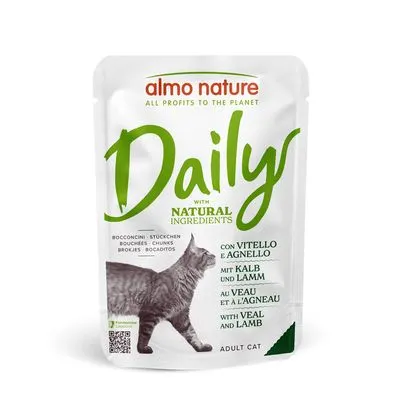 Lot Almo Nature Daily 12 x 70 g pour chat lot mixte 1 (2 saveurs)