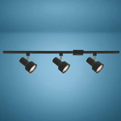 Patriot Lighting® Step Light 3-Light Black Track Lighting Set