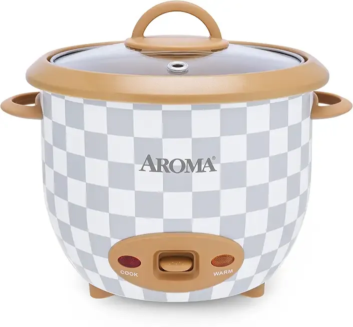 AROMA® 6-Cup (Cooked) One-Touch Pot Style Rice Cooker with CoreCoat™ PFAS-Free Nonstick Ceramic Surface (1.5 Quarts)
