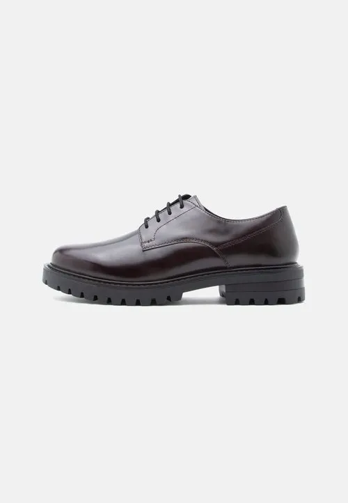 LEATHER - Snøresko - dark red