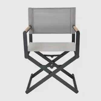 Outdoor Creations Helix Directors Chair Black/Charcoal