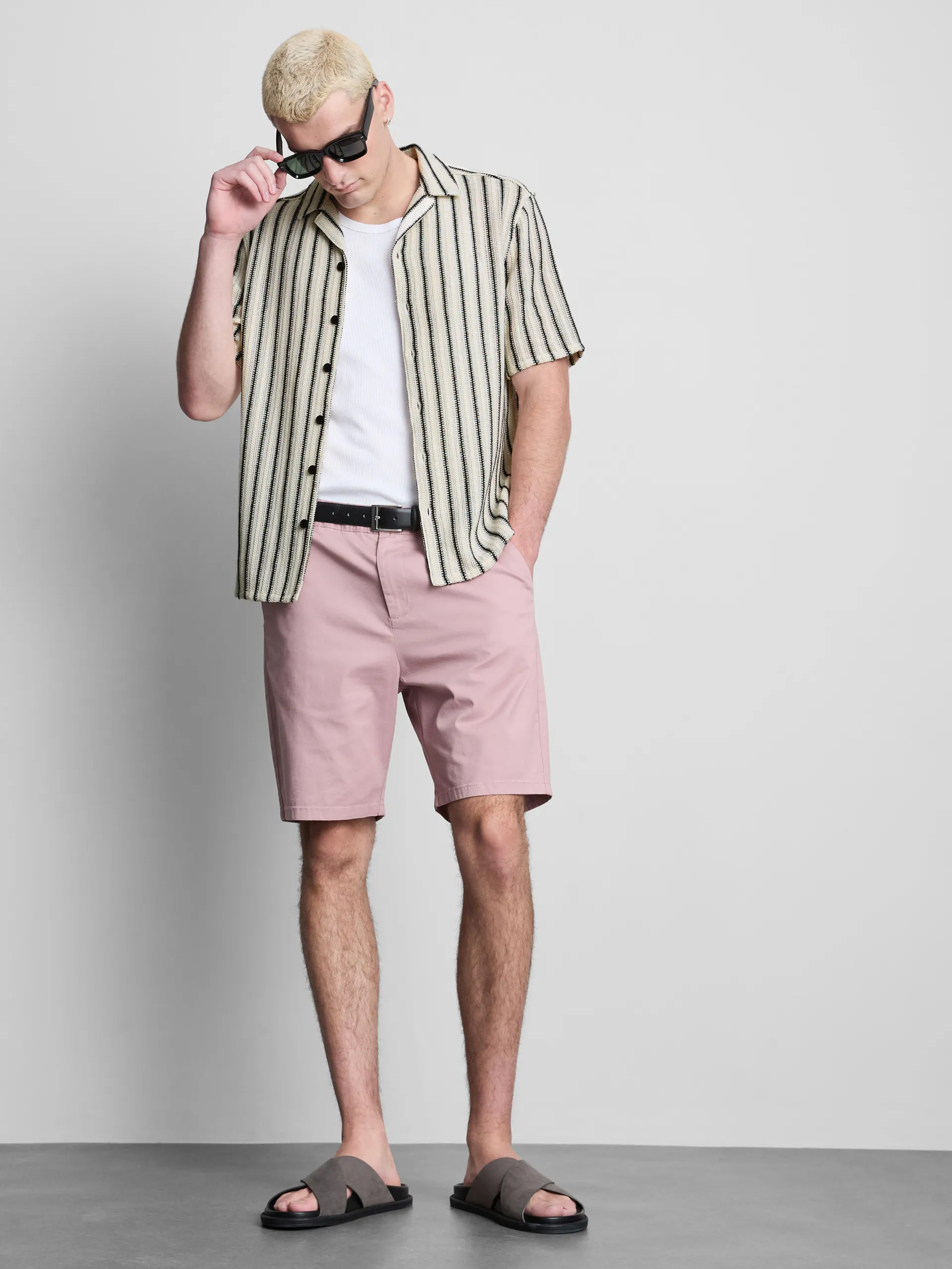 Chemise en crochet à rayures