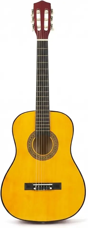 Music Alley 34 Inch Junior Classic Acoustic Guitar with Lessons & String Stickers