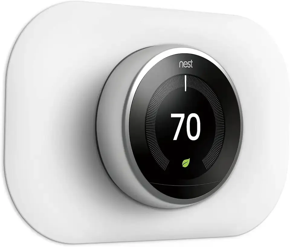 Compatible with Google Nest Thermostat 1st/2nd/3rd Wall Plate Cover - Petrichor Nest Thermostat Trim Kit, Made for Google Nest Thermostat 1st/2nd/3rd, Cover Imperfections Easy to Install - Snow