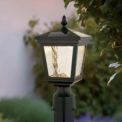 Patriot Lighting® Bashya Black Solar LED Outdoor Post Light