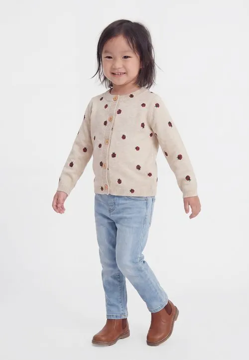 NBFKIKKI LS KNIT CARD BOX - Cardigan - mottled beige