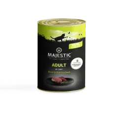 MAJESTIC mit Rind, Kaninchen für Katzen 6 x 400 g