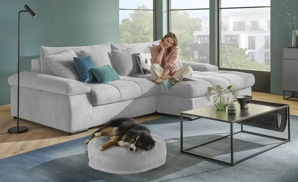 bobb Ecksofa mit trendigem Cordbezug Hella