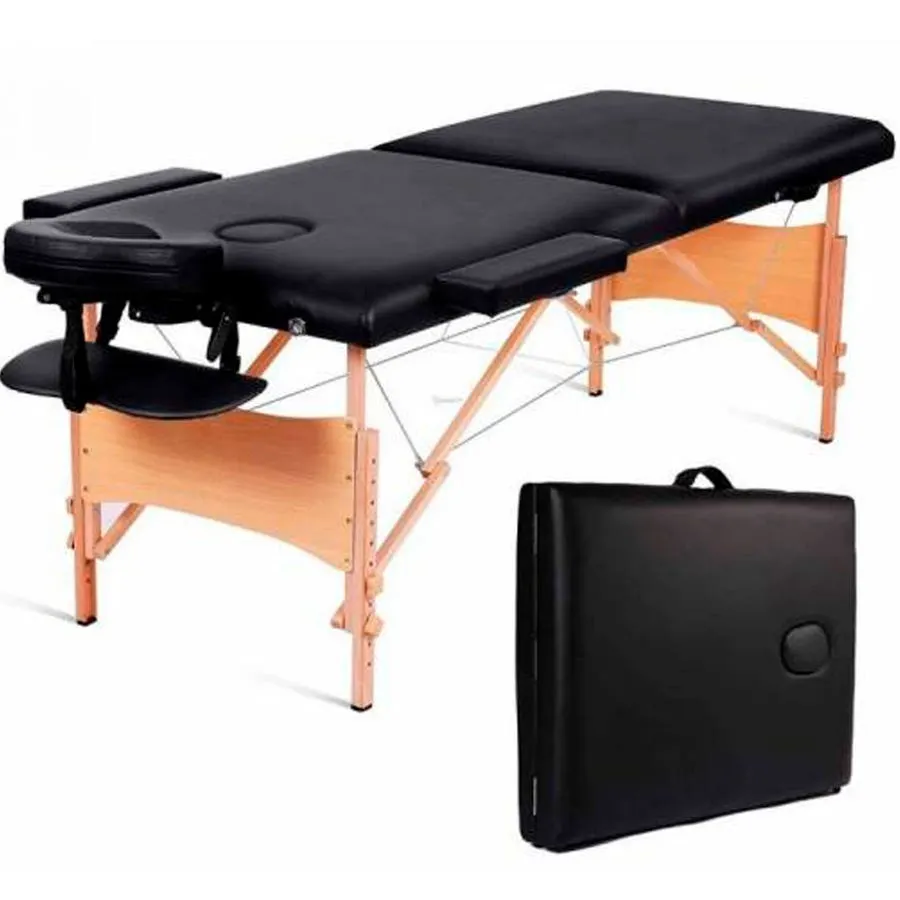 Camilla masajes Todotodo plegables profesional color negra