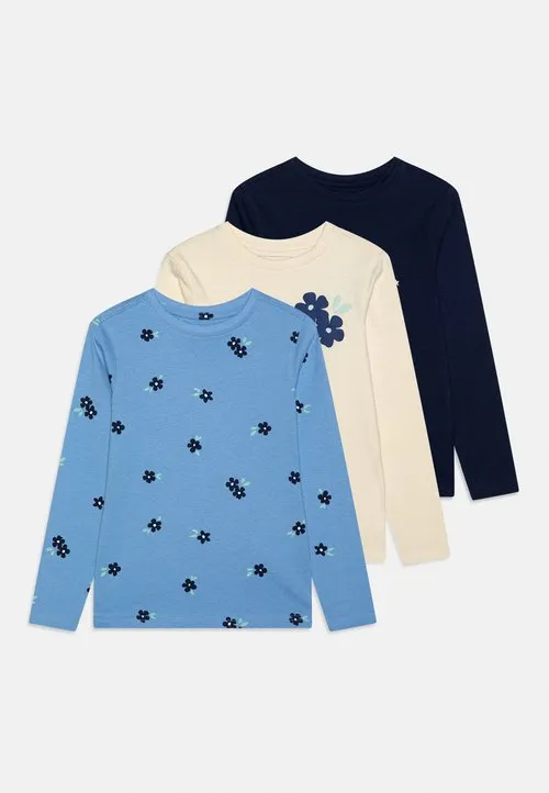 3 PACK - Topper langermet - off-white/dark blue/blue