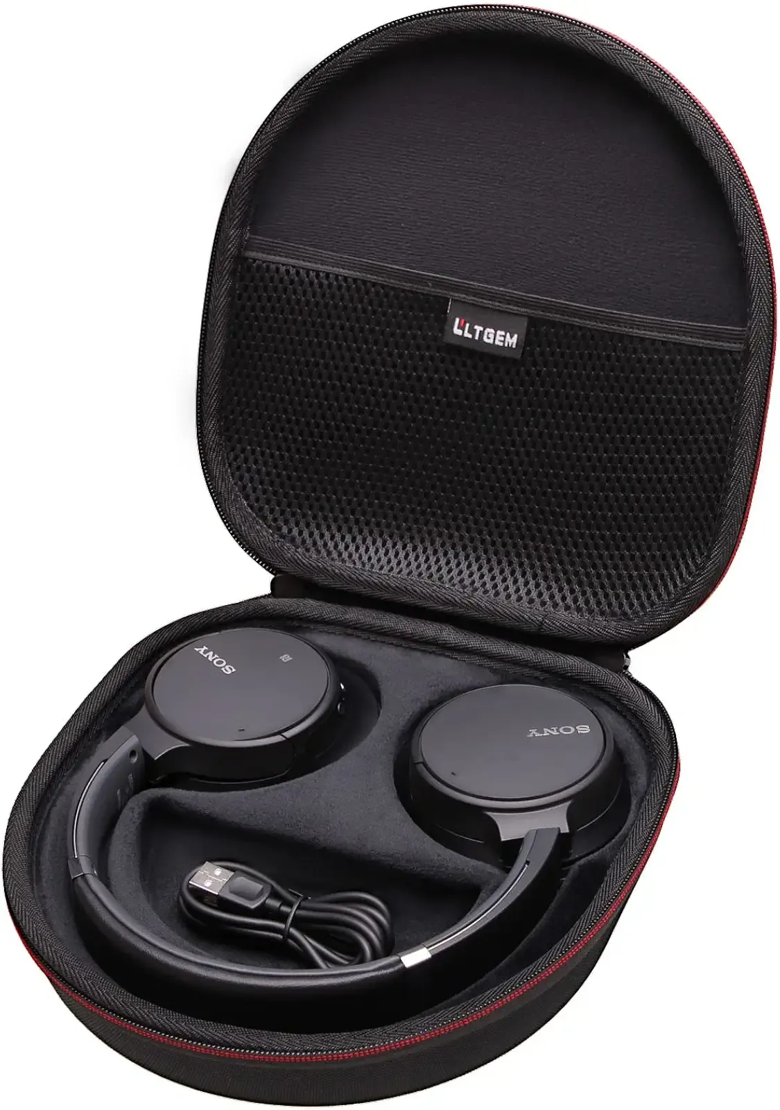 LTGEM Case Compatible with Sony WH-CH720N / WH-CH520 / WHCH710N / WH-CH510 Noise Canceling Headphones Over The Ear Headset, Black