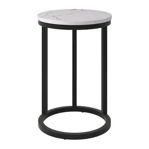 White Marble Round Side Table