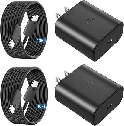 45W USB C Super Fast Charger Type C Charger Fast Charging Android Phone Charger Block with 10FT Type C Charging Cable for Samsung Galaxy S26 Ultra/S26/S26+/S25/S25 Ultra/S25+/S24 Ultra/S23 Ultra/S22 45W USB C Super Fast Charger Type C Charger Fast…