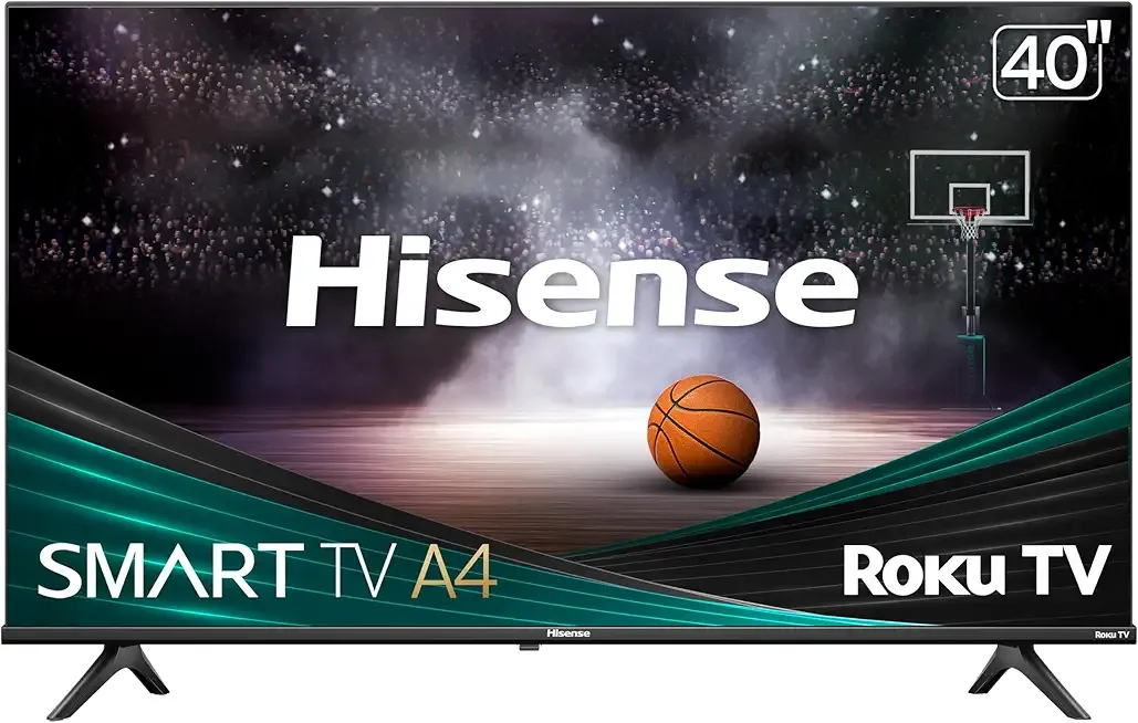 Hisense 40-Inch Class A4 Series FHD 1080p Smart Roku TV with Alexa Compatibility (40A4NR) - Dolby Audio, Slim Bezel Design, Google Assistant