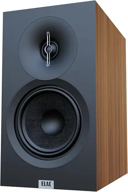 ELAC Debut 3.0 DB53-WN Bookshelf Speakers, Walnut (Pair) - 1” Aluminum Dome Tweeter & 5.25” Aramid Fiber Woofer - 2-Way Bass Reflex - 48Hz to 38KHz Response