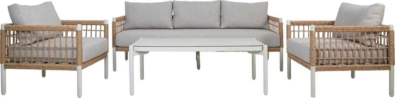 La Garita 3-seter hagesofa kalk, twisted, ecru