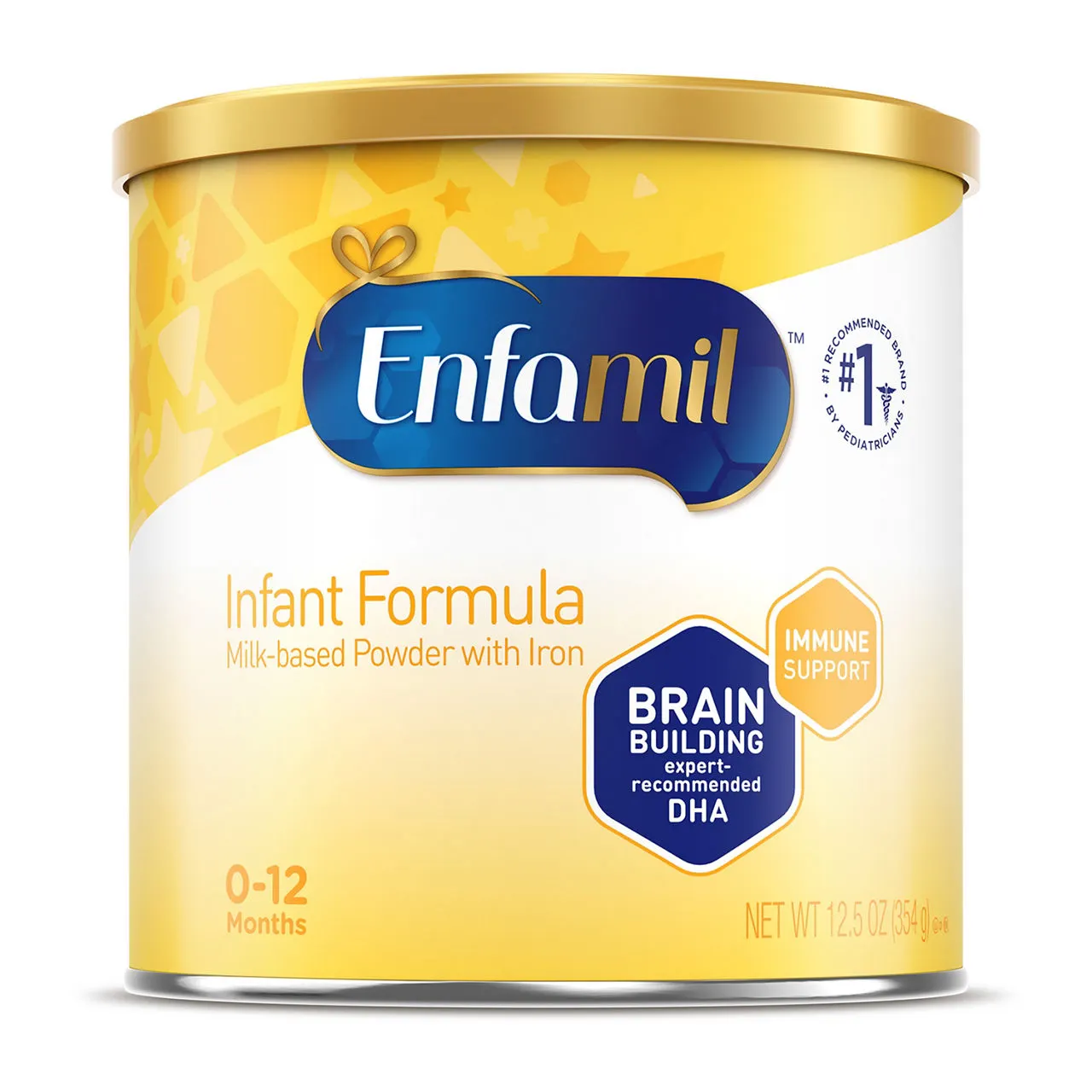 Enfamil Infant Formula, Milk-based Baby Formula with Iron, Omega-3 DHA & Choline, Powder Can, 12.5 Oz