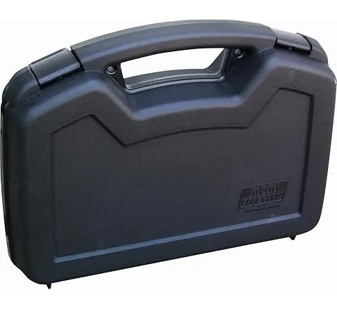 MTM 807-40 Pistol Handgun Case Single, 6 Revolver Barrel, Black | Compact Hard Shell, Secure Snap Lock Latch, Lightweight, Storage & Transport Case, Gun Storage Accessory, USA Made