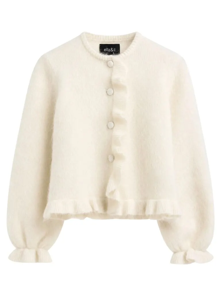Ana Chunky Cardigan - Hvit