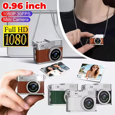 Mini Kamera 1080P Retro Dijital Kamera LED Flaş Işığı ile Taşınabilir Küçük Kamera Cep Video Kaydedici Vintage Kamera