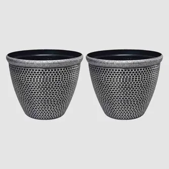 Toque Plastic Plant Pots 30cm 2Pc