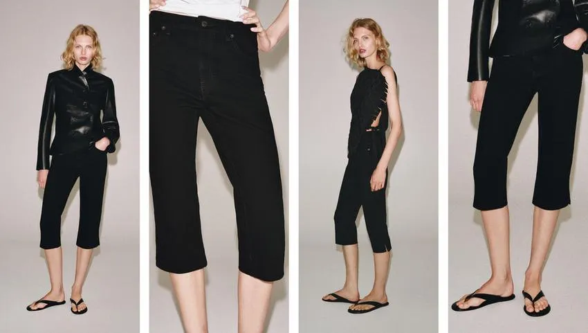 ZW COLLECTION MID-WAIST CAPRI JEANS