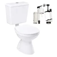 Kit inodoro corto Italiana con depósito y accesorios blanco