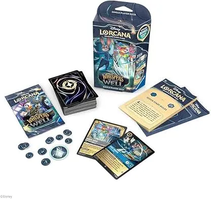 Ravensburger Disney Lorcana TCG: Whispers in The Well Single-Player Deck - Sapphire & Steel - Engaging Gameplay - Over 200 Original Disney Artworks - Ideal for Ages 8+ Ravensburger Disney Lorcana TCG: Whispers in The Well Si…