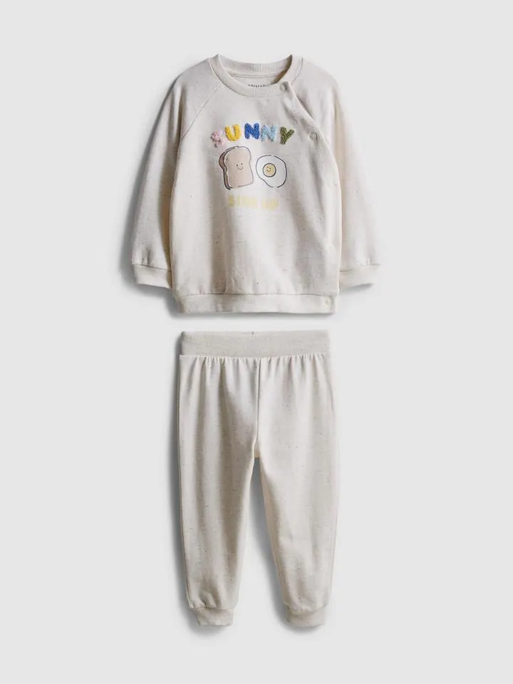 0–18 mois | Sweat-shirt et bas de jogging à revers nouveau-né