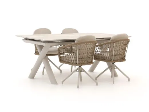 Manifesto Tolmezzo/Citadella 200/260cm dining tuinset 5-delig draaibaar uitschuifbaar