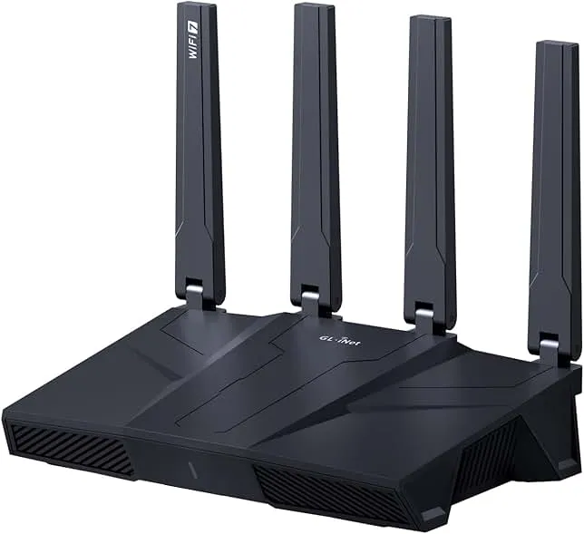 GL.iNet GL-BE9300 (Flint 3) Tri-Band WiFi 7 Router, High-Speed 6GHz Gaming WiFi Router for Wireless Internet, Long Range, 5 x 2.5G VPN Routers for Fiber Optic Modem, Computer Routers, Home & Business