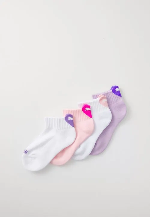 KIDS HEART LOGO SHORT CREW 4 PACK - Sokker - pink/white/purple