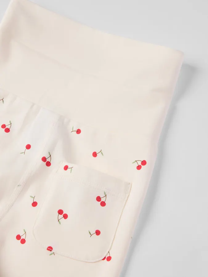 Bukse nedbrettbare mansjetter kirsebær