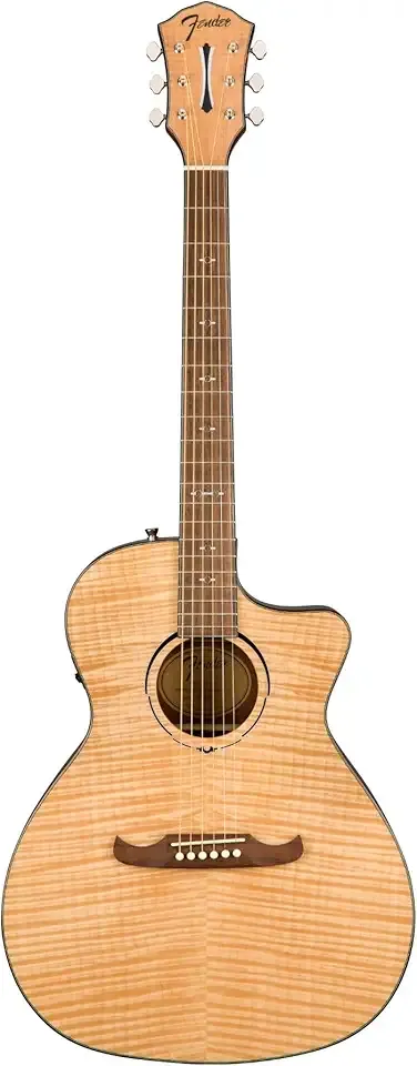 Fender FA-345CE Auditorium Cutaway Acoustic Guitar, with 2-Year Warranty, Natural